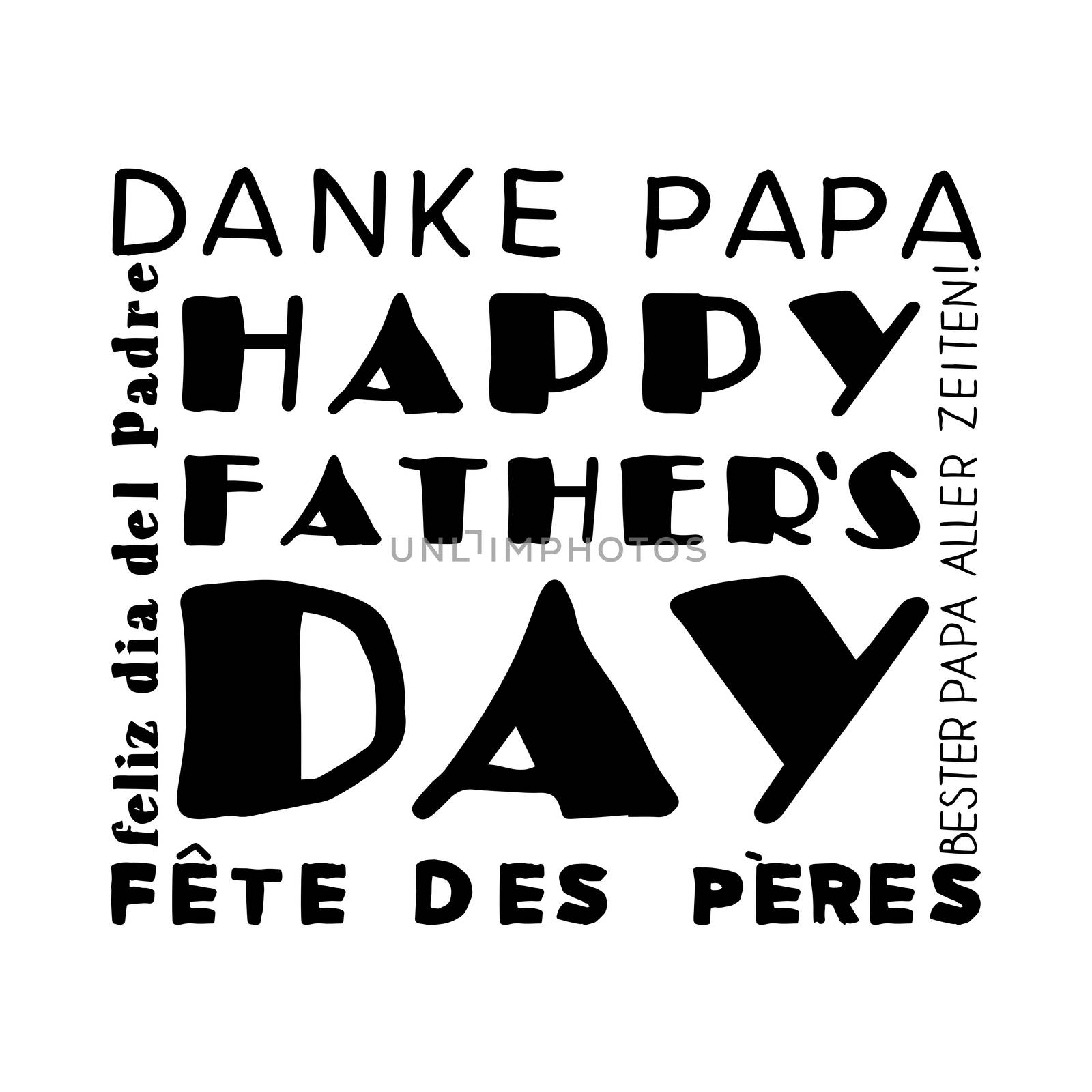 Word happy fathers day on white background by Wavebreakmedia