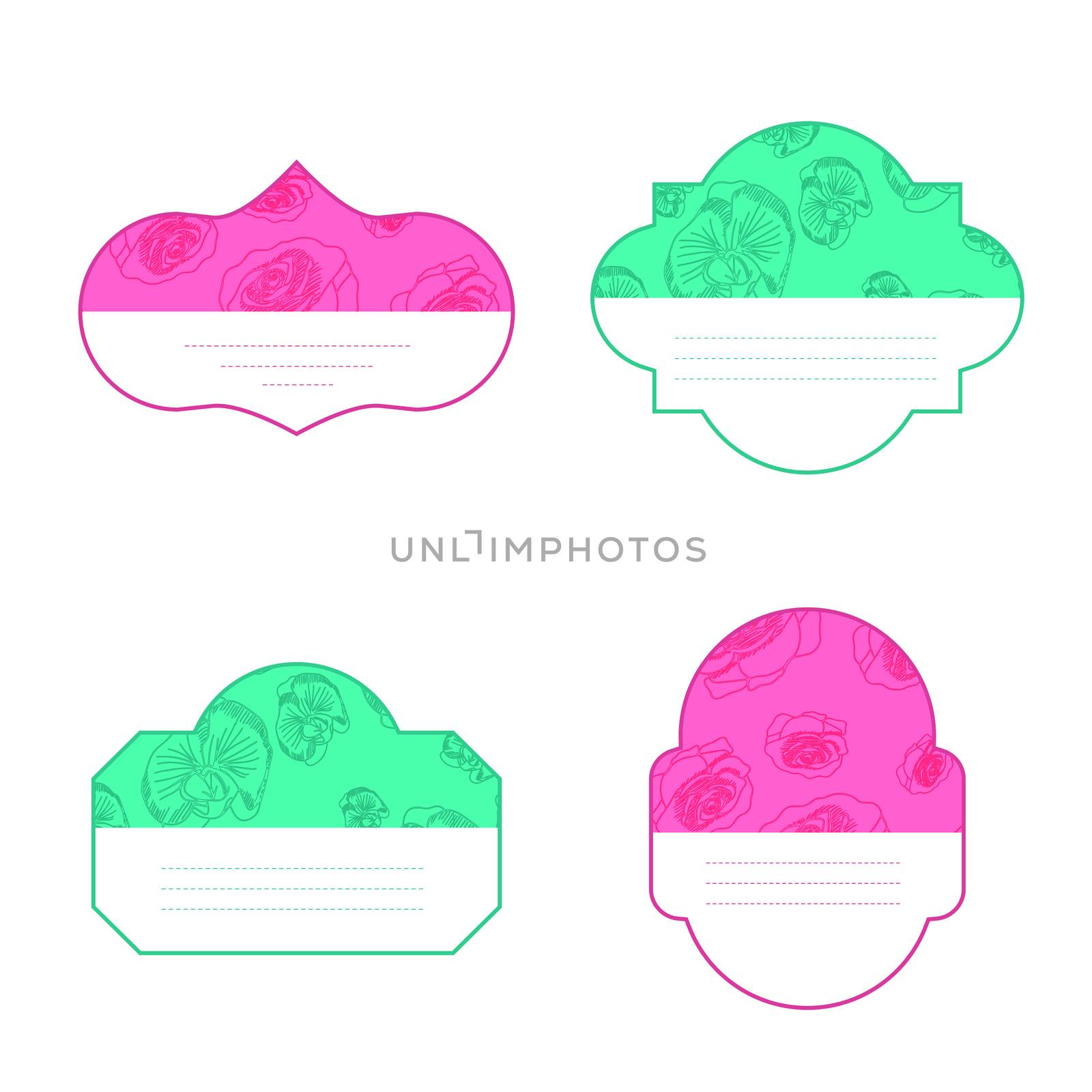 Vector set of various label by Wavebreakmedia