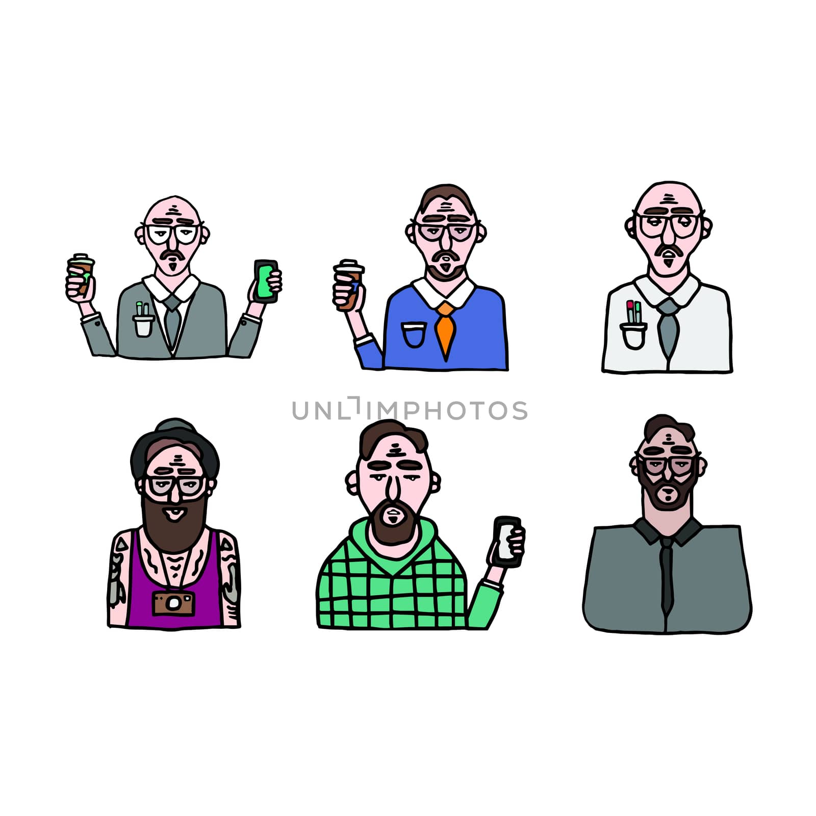 Vector image of various business professionals by Wavebreakmedia