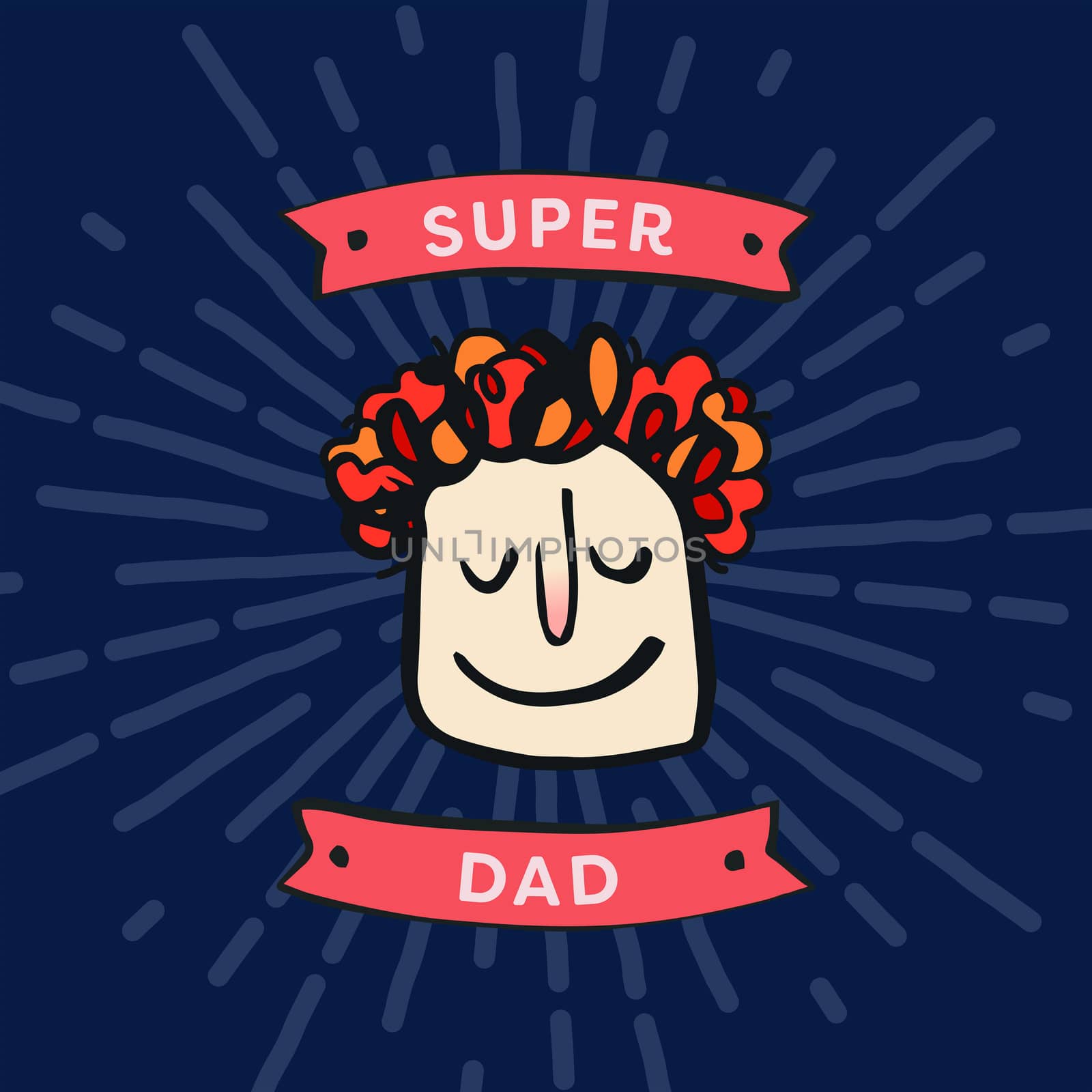 Vector icon set of fathers day greeting card by Wavebreakmedia