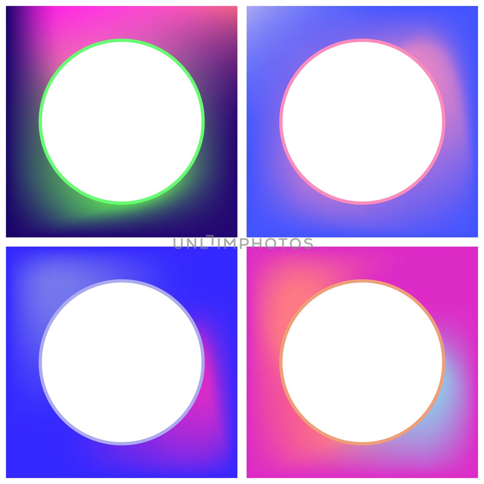 Vector icon set of neon sphere by Wavebreakmedia