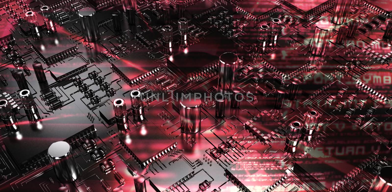 Composite image of close up of circuit board by Wavebreakmedia