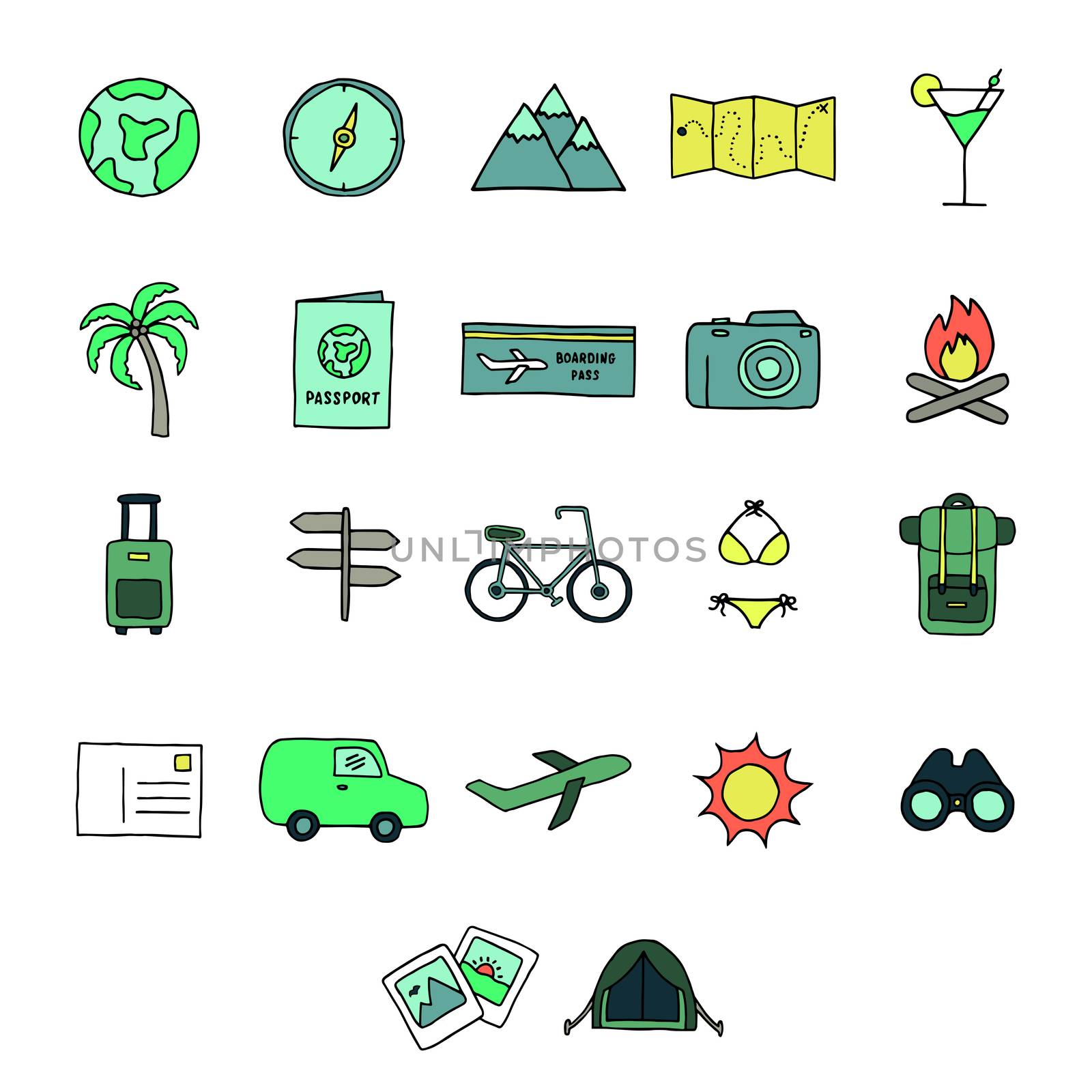 Vector set of various travel icon by Wavebreakmedia