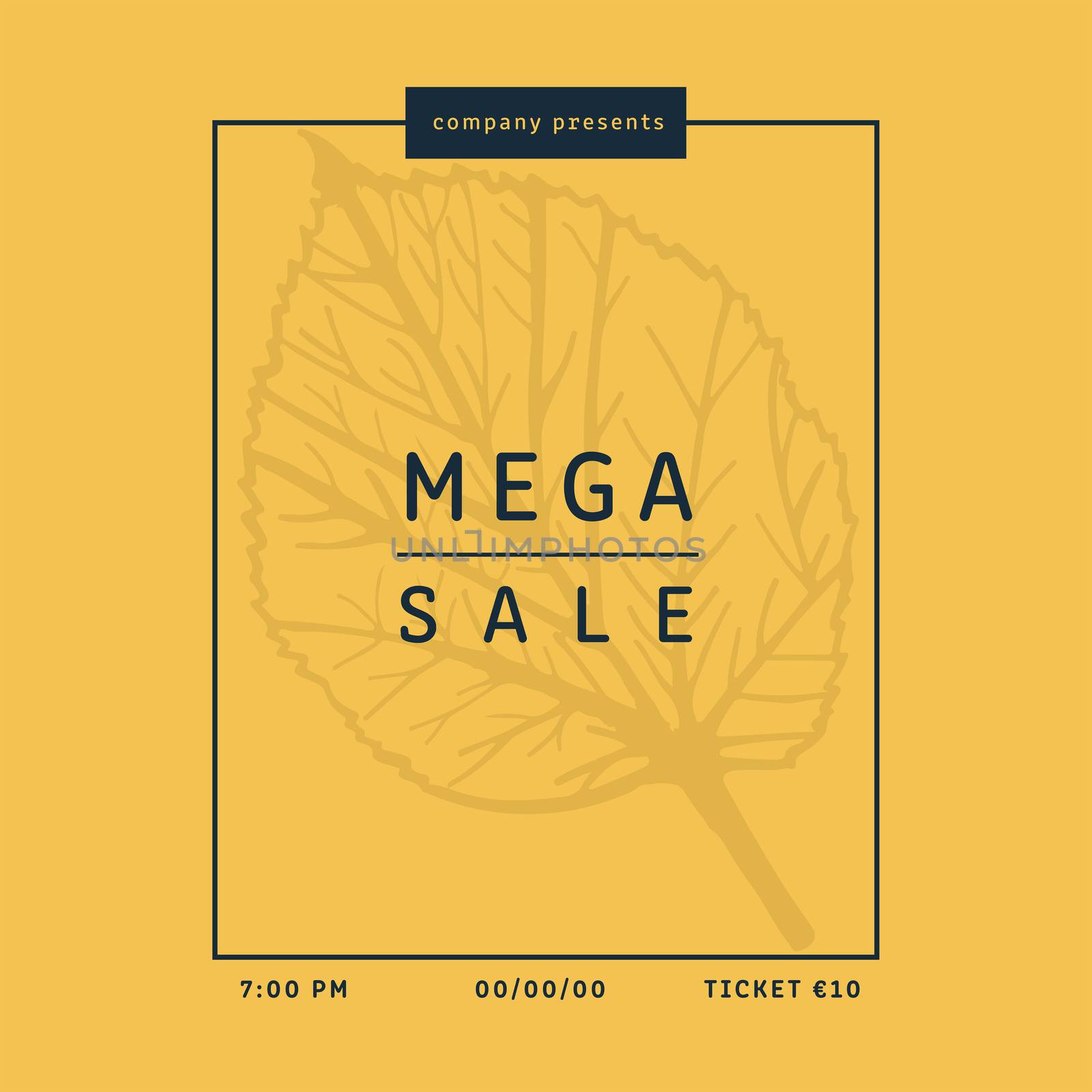 Mega sale brochure with leaf  by Wavebreakmedia