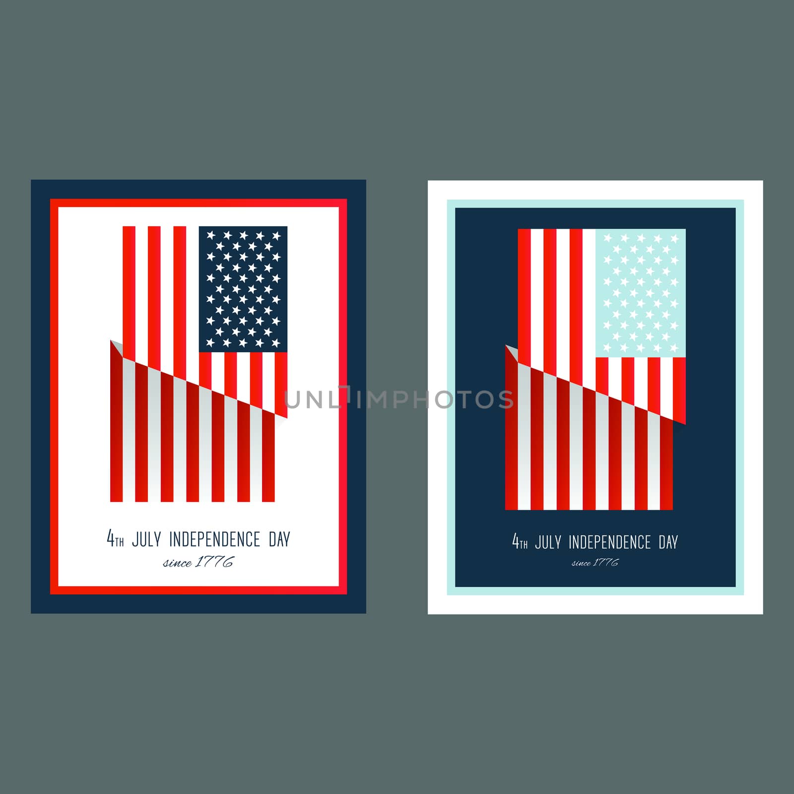 Vector set of independence day by Wavebreakmedia