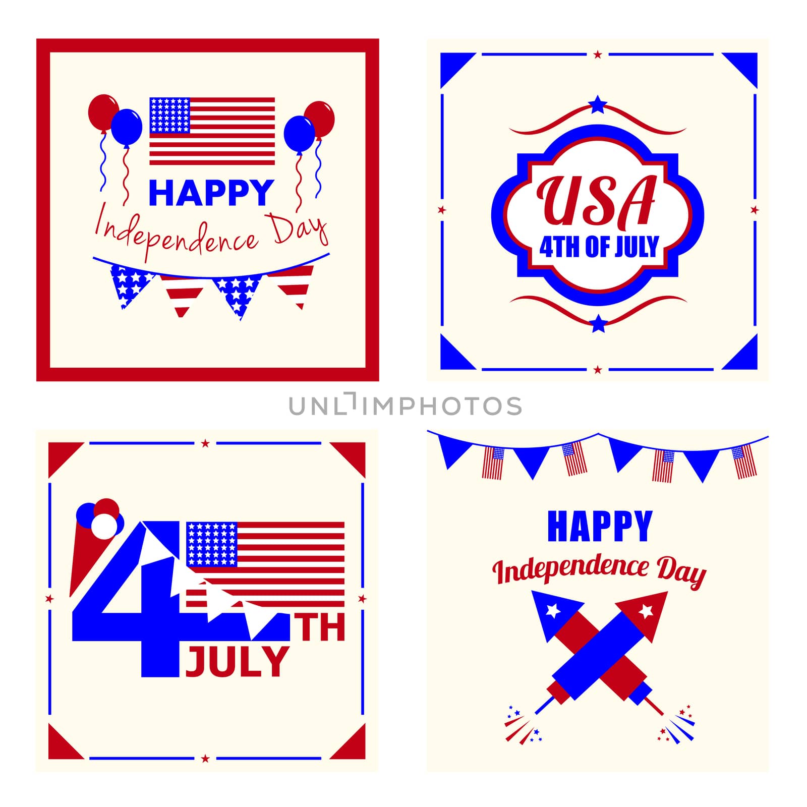 Card with happy independence day text against white background
