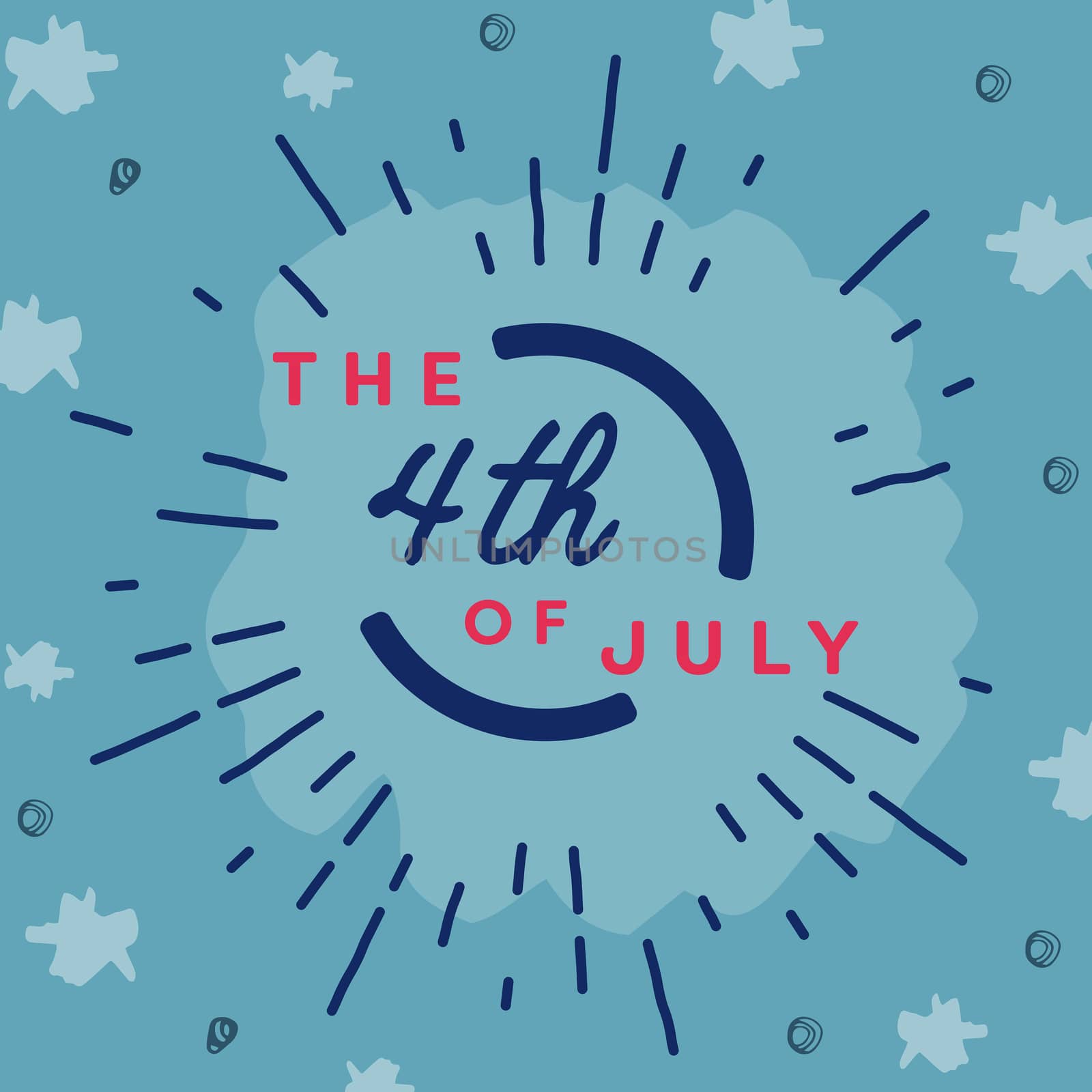 Greeting card with fourth of july message by Wavebreakmedia