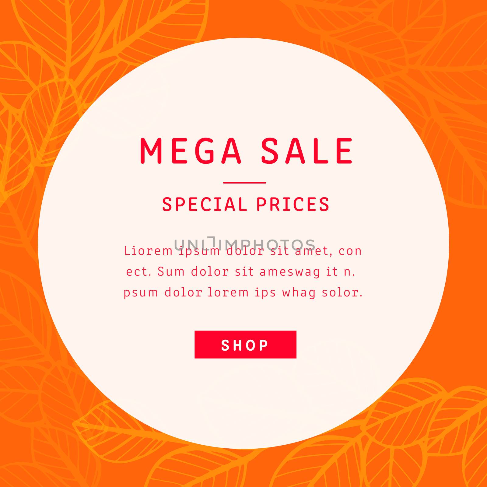 Mega sale brochure card by Wavebreakmedia