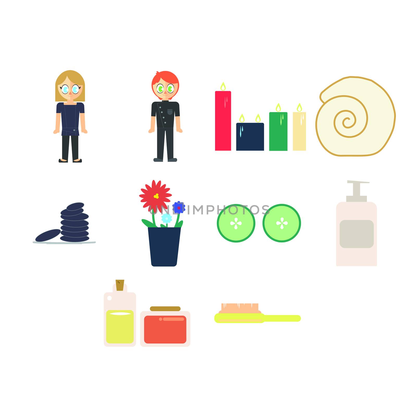 Vector of spa icons by Wavebreakmedia