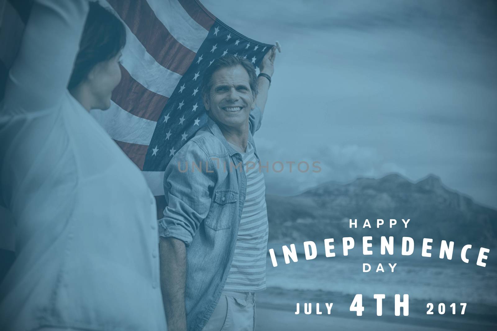 Composite image of happy 4th of july text on white background by Wavebreakmedia