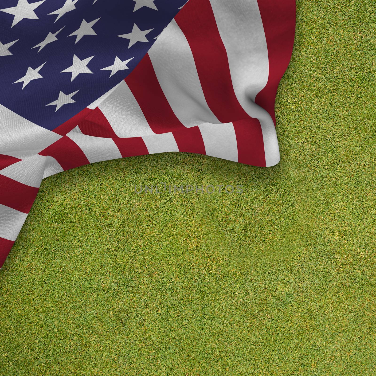 Composite image of focus on usa flag by Wavebreakmedia