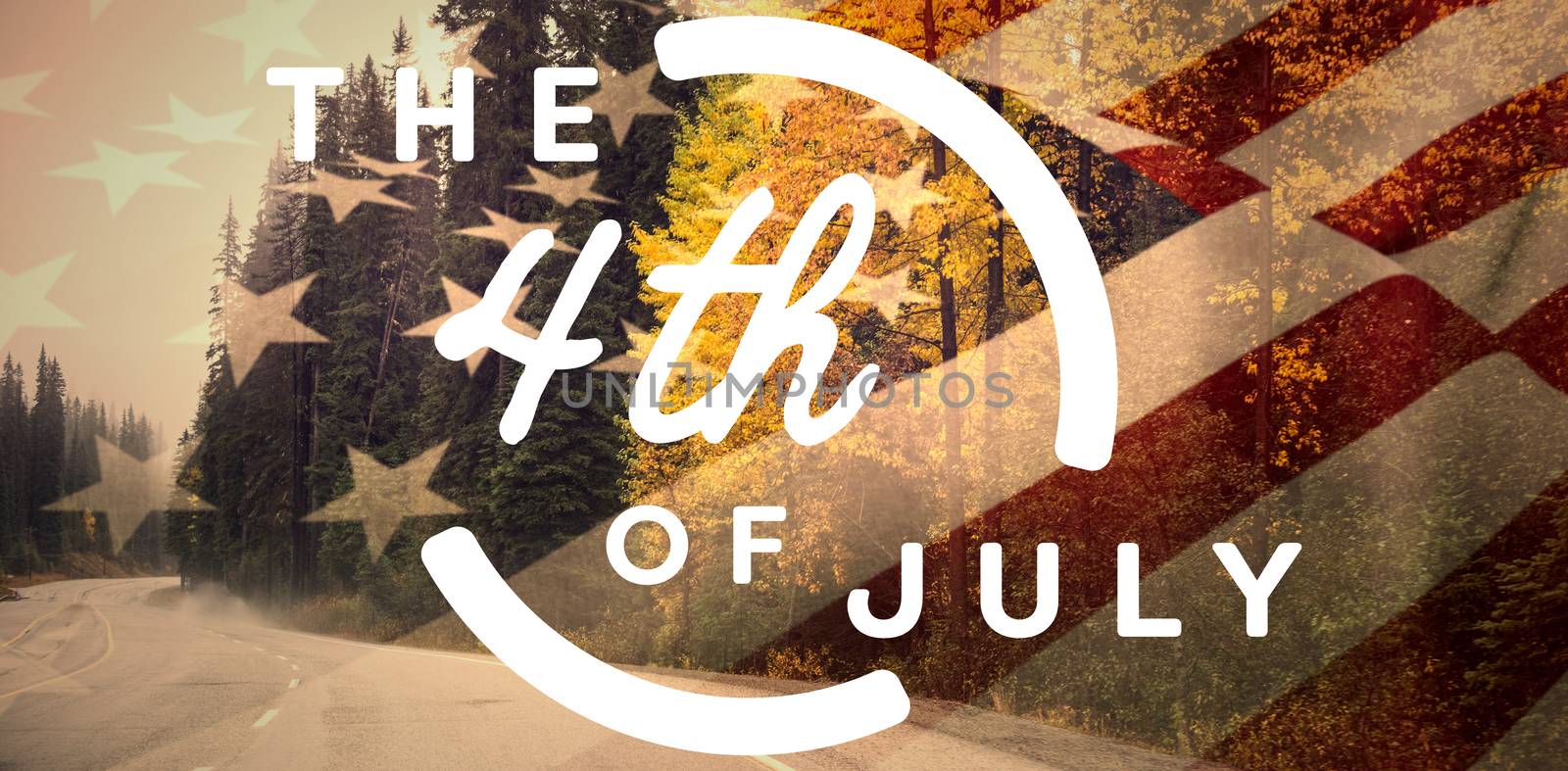 Composite image of colorful happy 4th of july text against white background by Wavebreakmedia