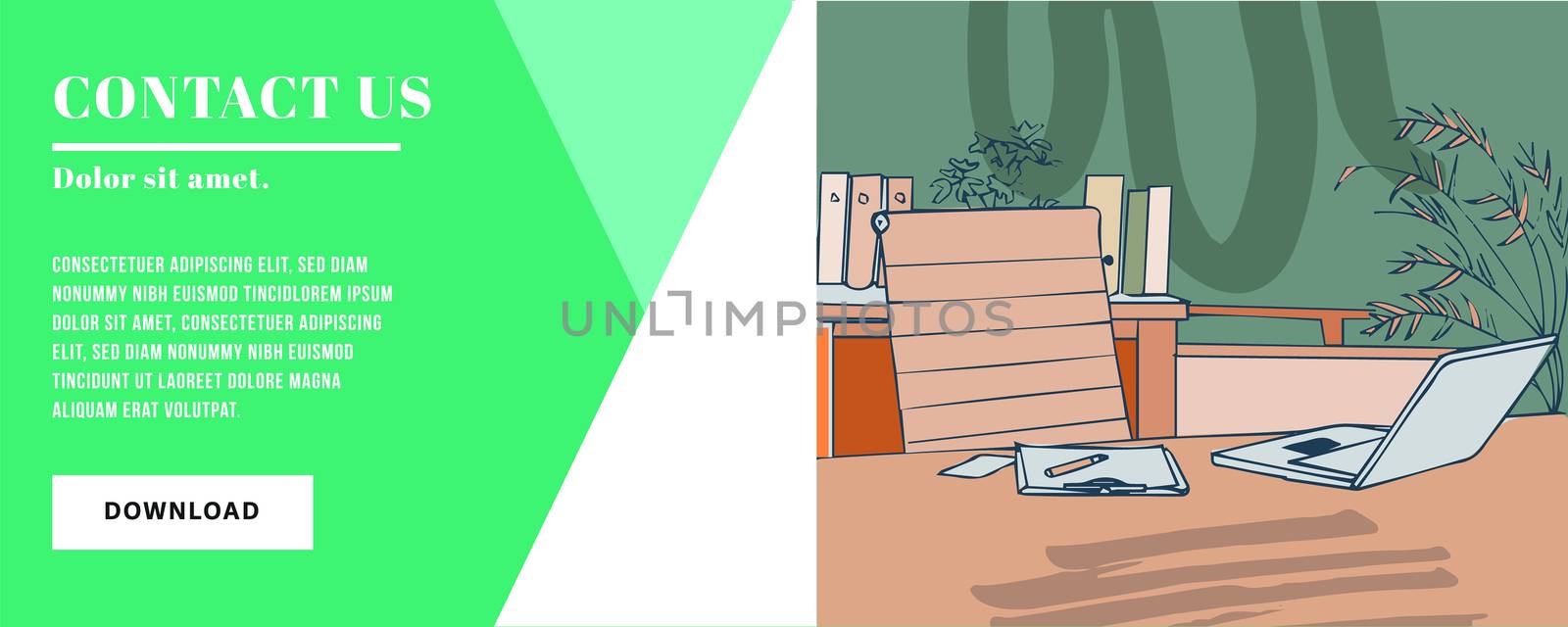 Vector of business concept against green background
