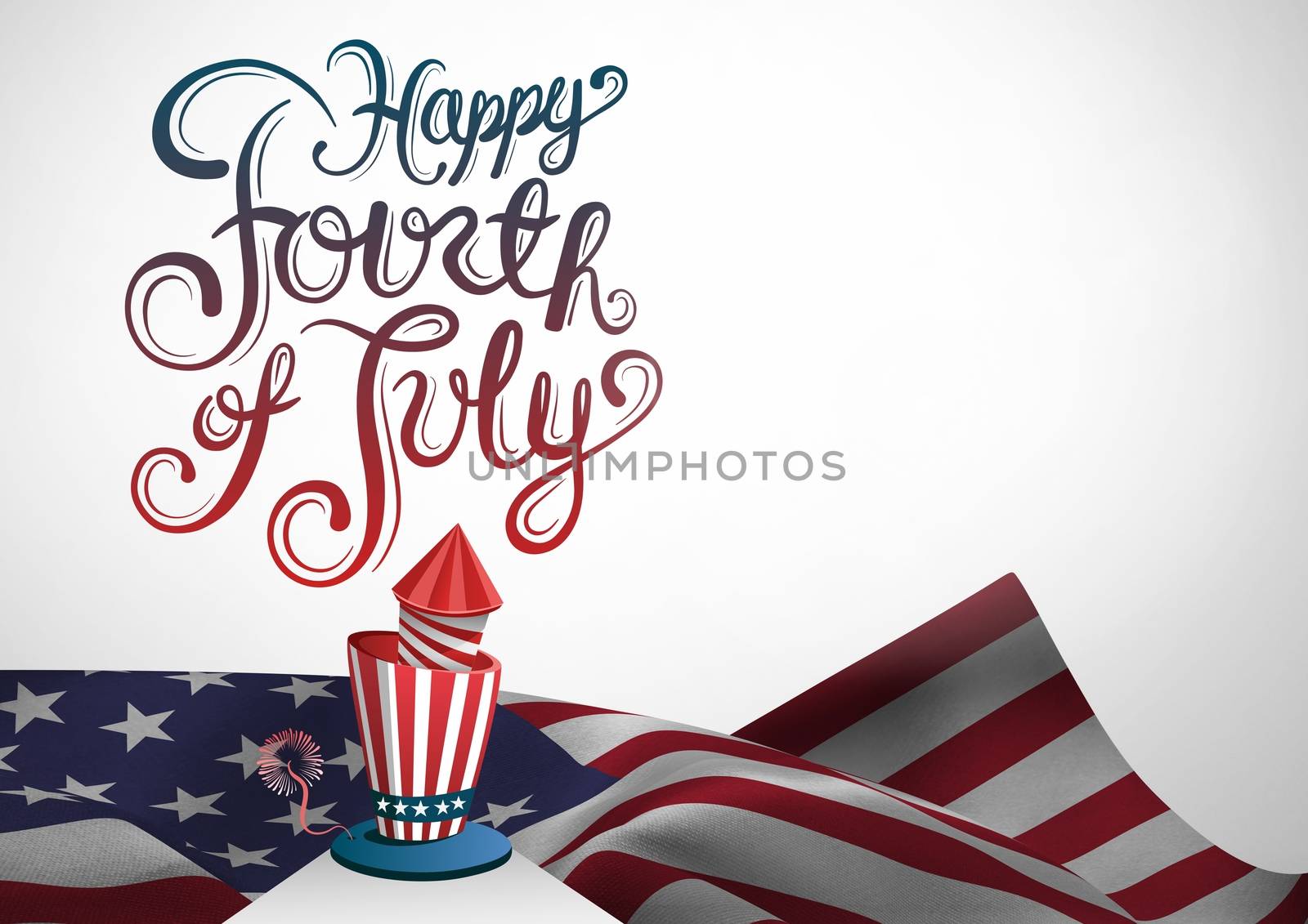 Composite image for the 4th of July with american flag by Wavebreakmedia