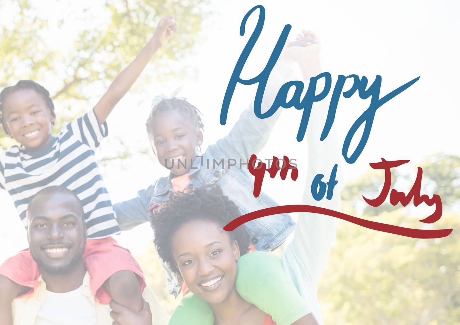 Smiling american family for the 4th of July by Wavebreakmedia