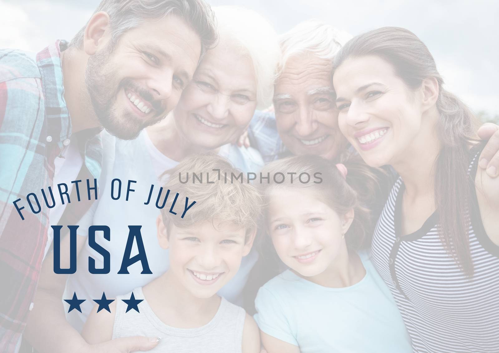 Smiling family for the 4th of july by Wavebreakmedia