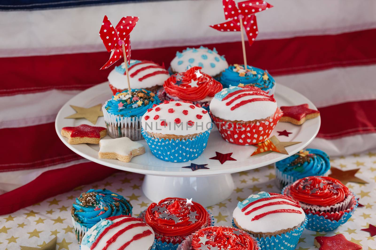 Close-up of decorated cupcakes by Wavebreakmedia