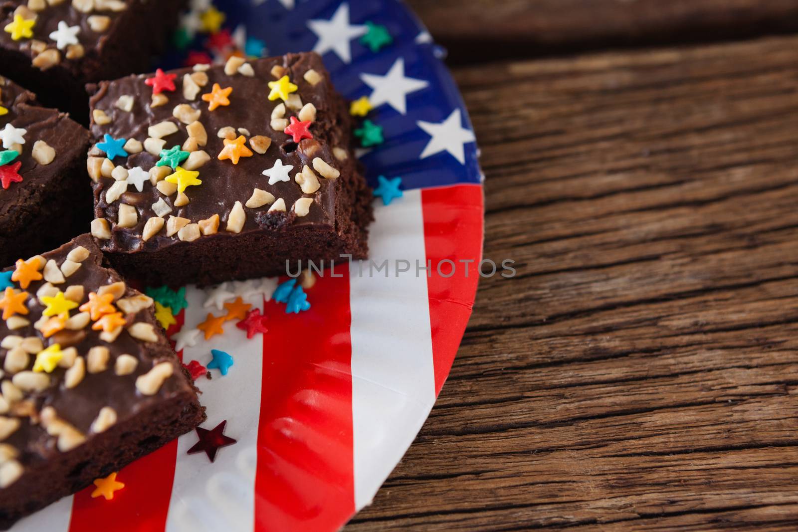 Pastries served on plate with 4th July theme by Wavebreakmedia