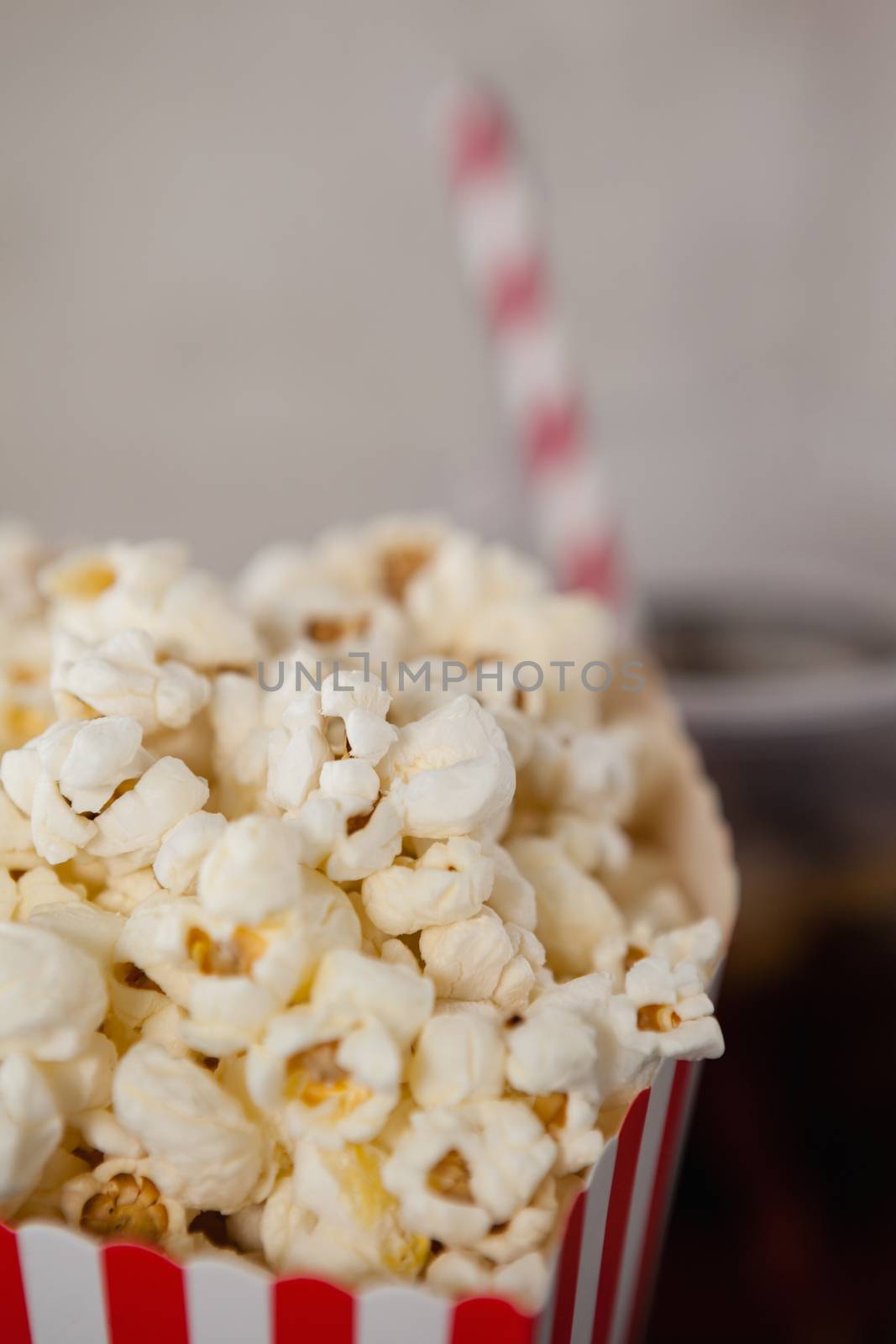 Close-up of popcorn by Wavebreakmedia