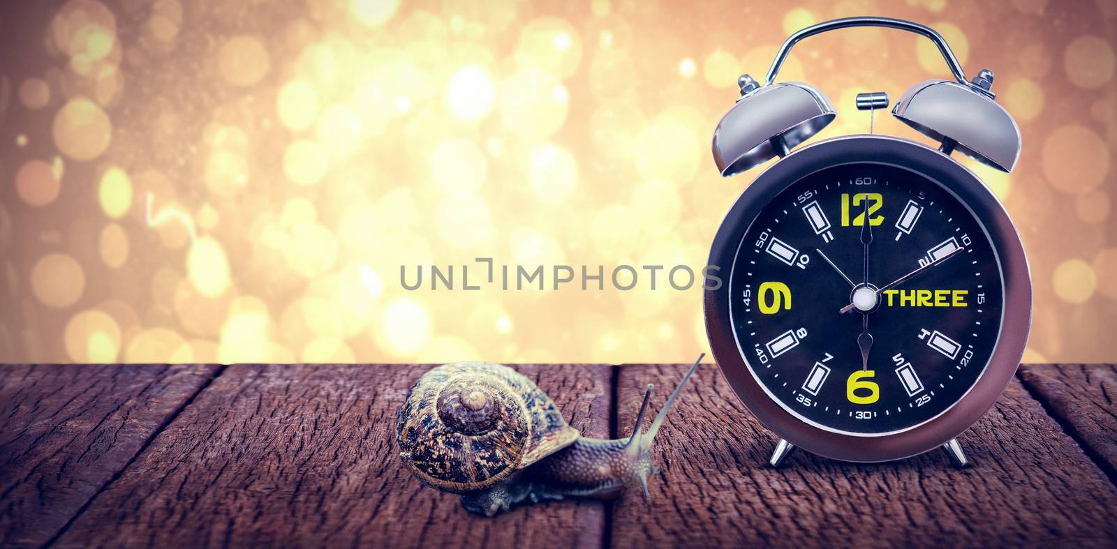 Composite image of close up of alarm clock by Wavebreakmedia