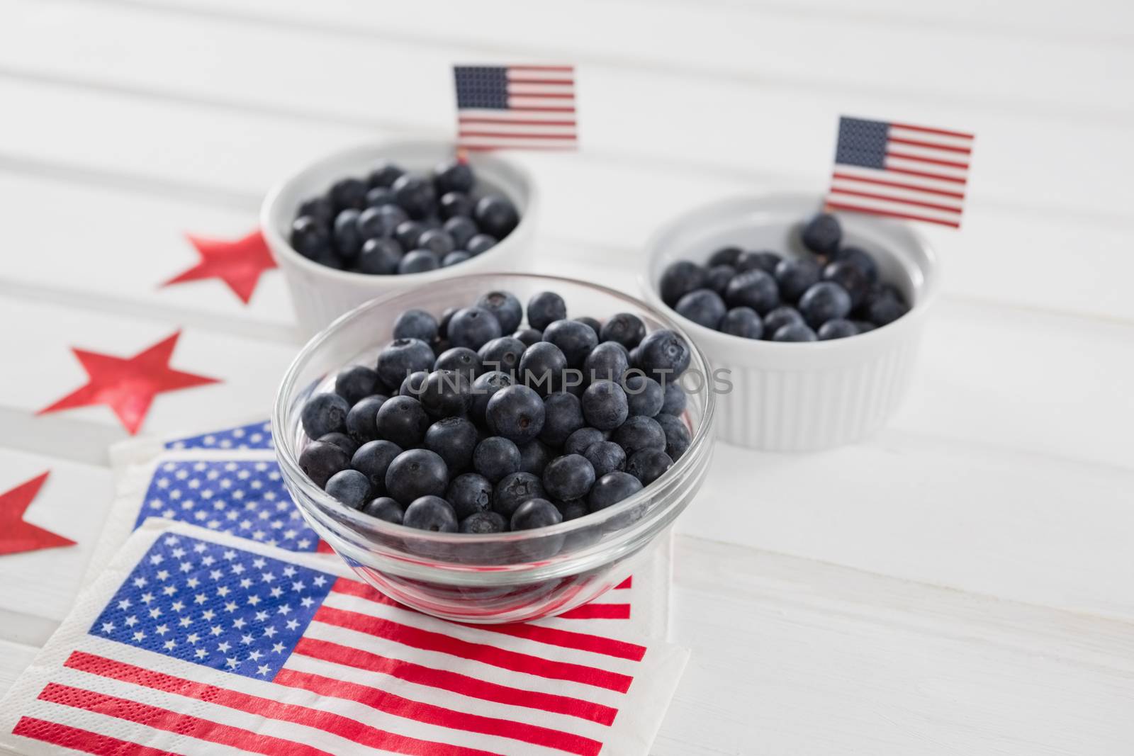 Black berries decorated with 4th july theme by Wavebreakmedia