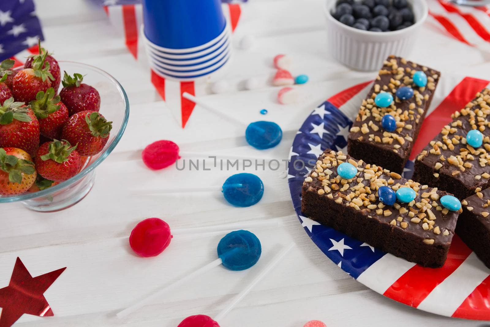 Sweet food decorated with 4th july theme by Wavebreakmedia