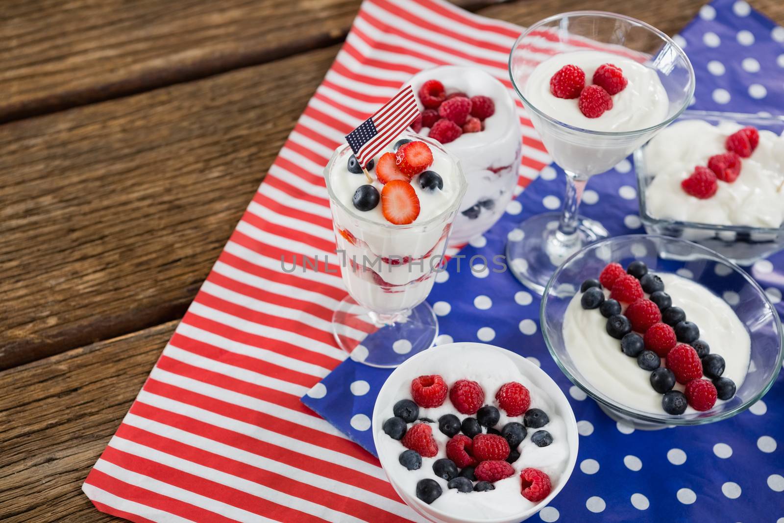 Fruit ice cream with 4th july theme by Wavebreakmedia