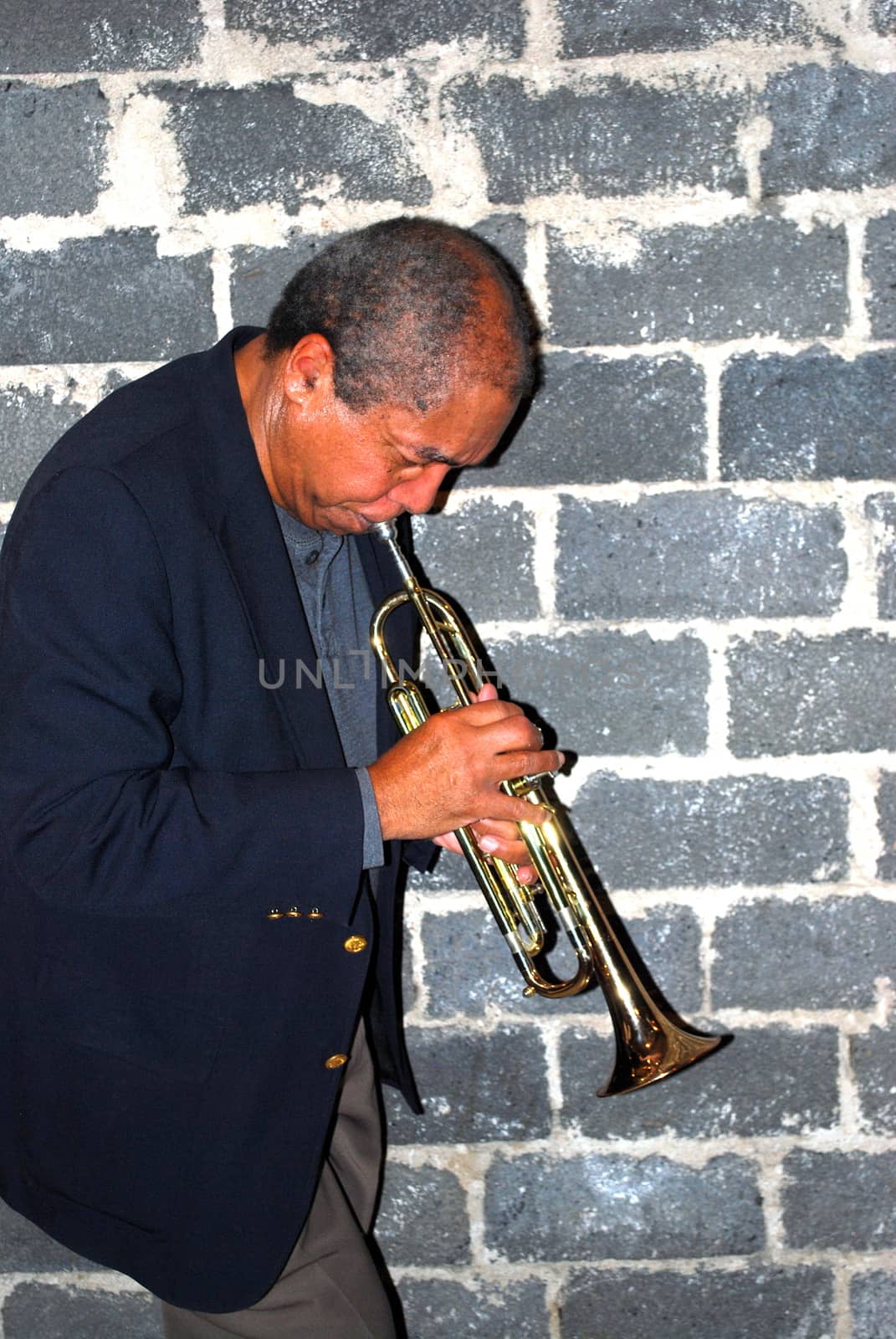 Jazz trumpet player. by oscarcwilliams