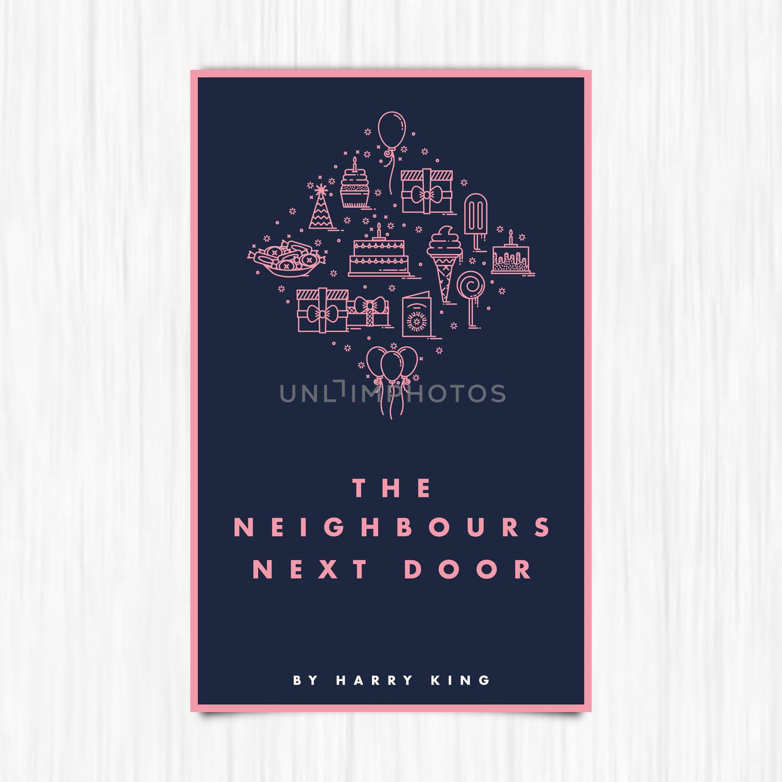 Vector of novel cover with the neighbours next door text by Wavebreakmedia
