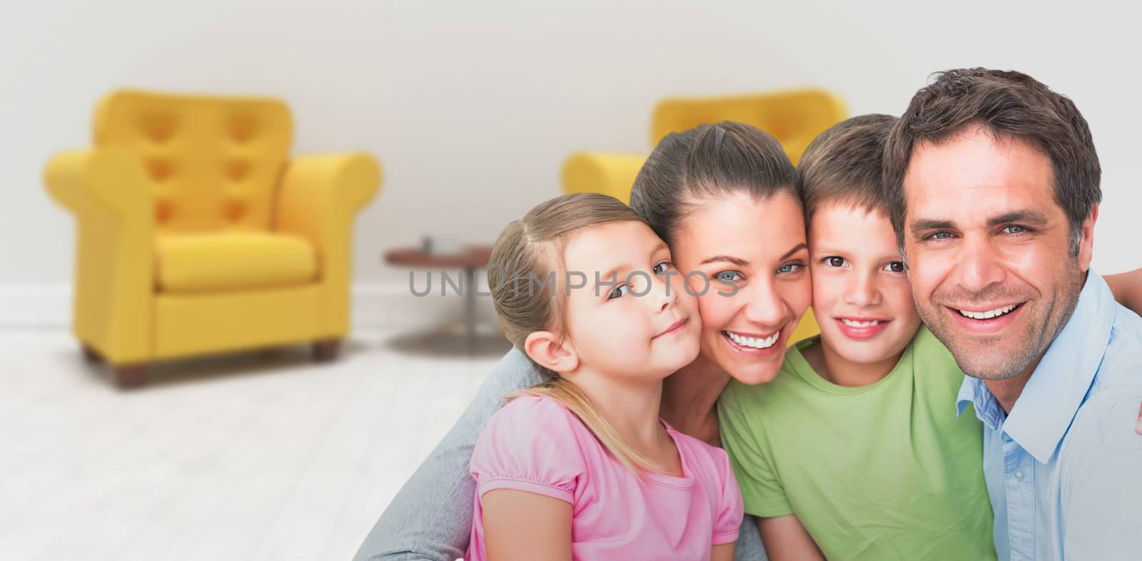 Composite image of portrait of smiling family  by Wavebreakmedia