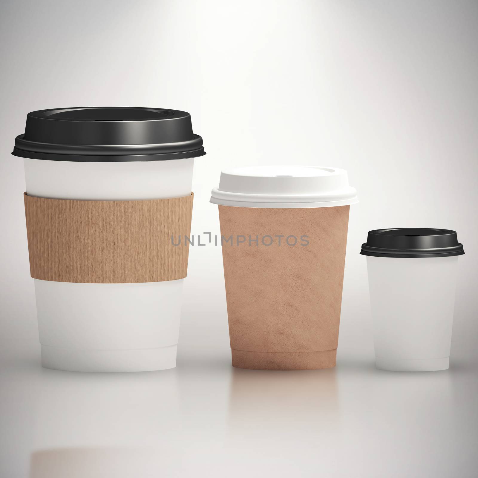 Composite image of white cup over white background by Wavebreakmedia