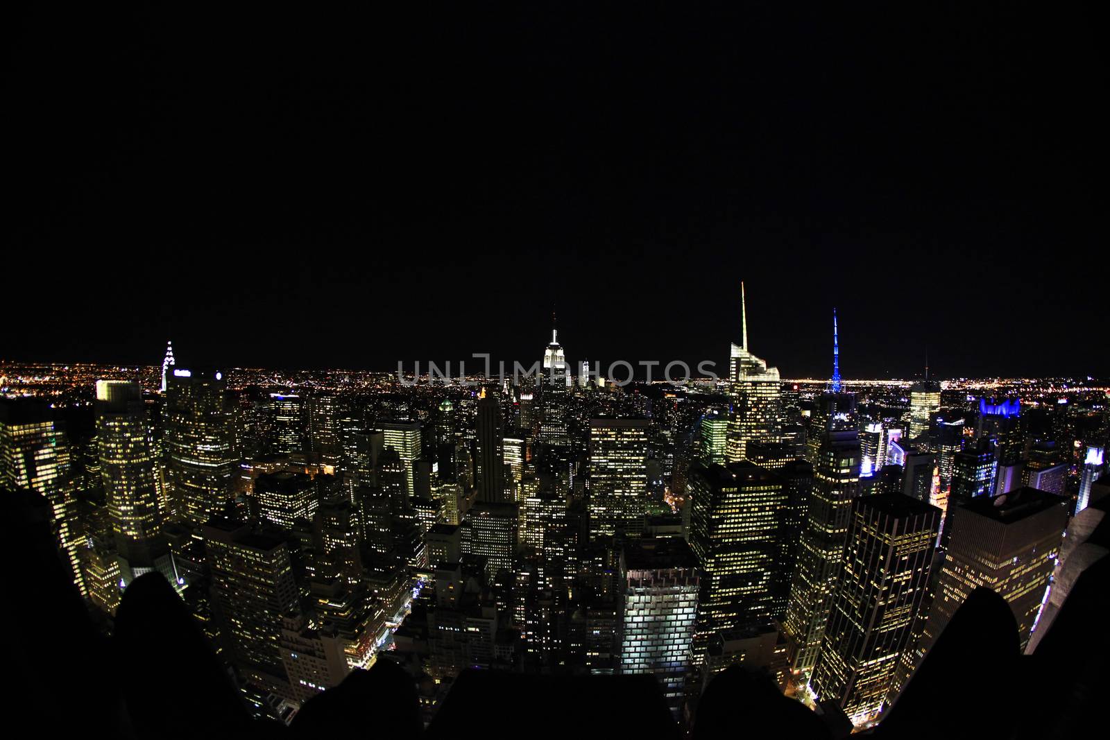 New York City Manhattan skyline aerial view with Empire State and skyscrapers