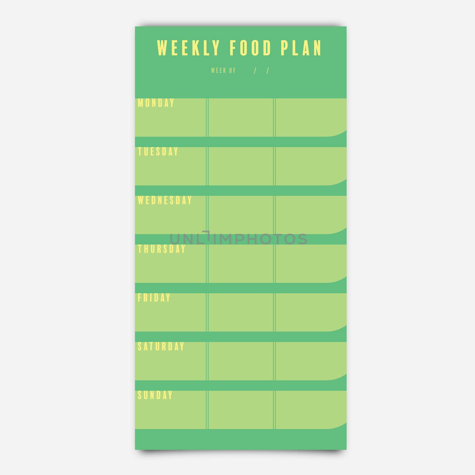 Food planner template by Wavebreakmedia