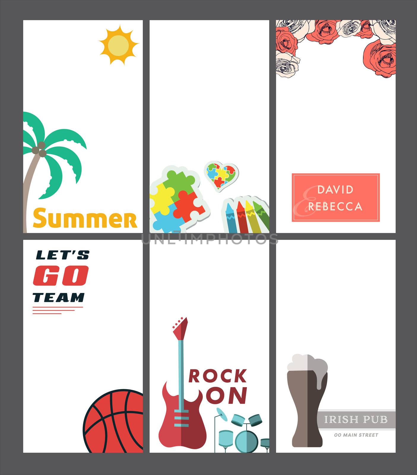 Vector set of various travel templates by Wavebreakmedia