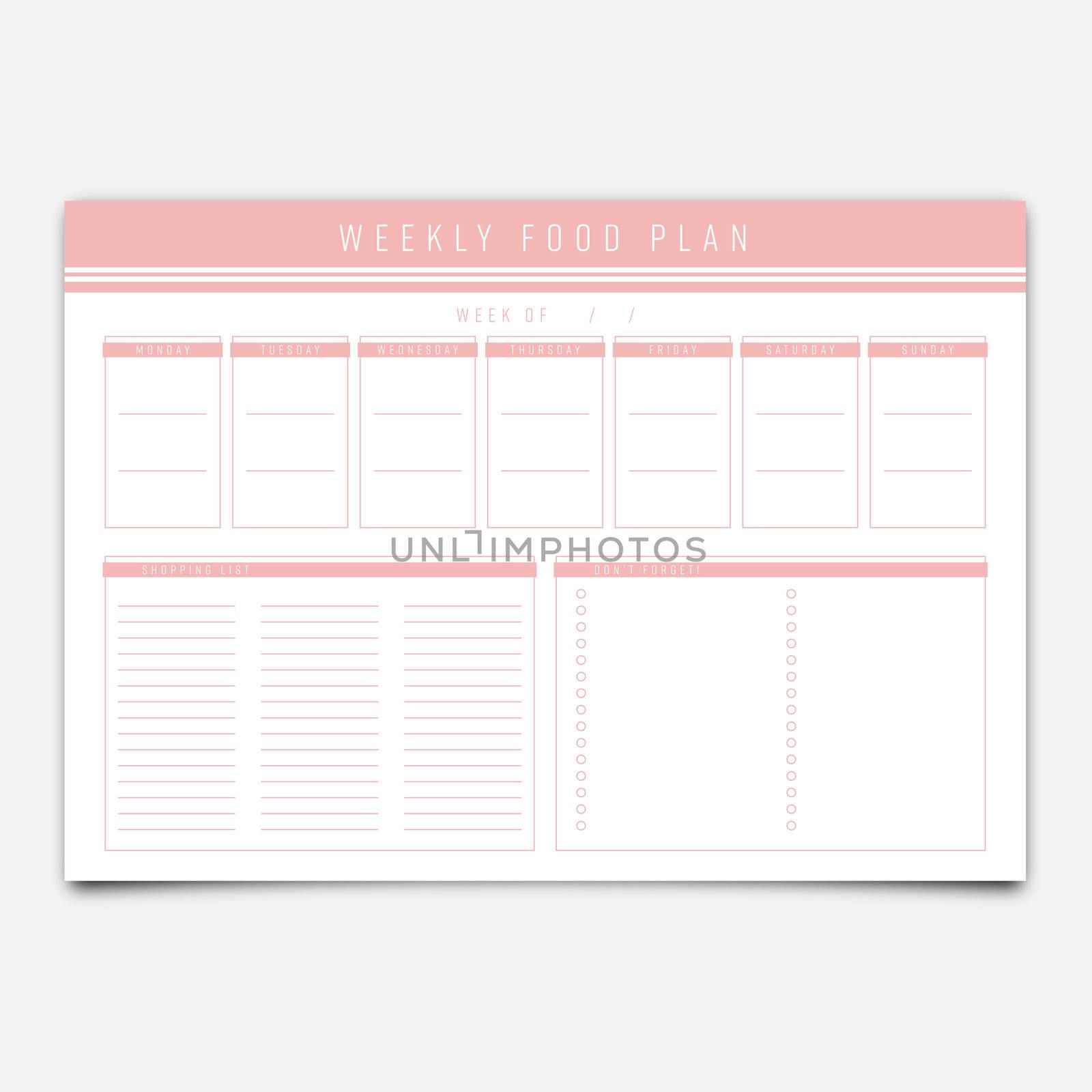 Food planner template by Wavebreakmedia