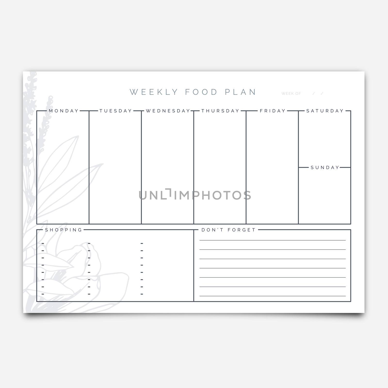 Food planner template by Wavebreakmedia