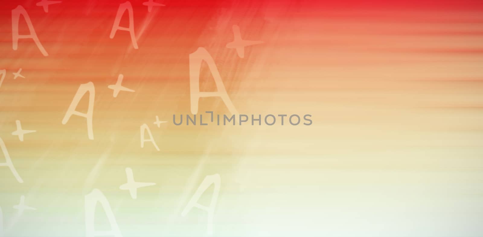 Graphic image of A plus grade against orange and yellow abstract backgrounds
