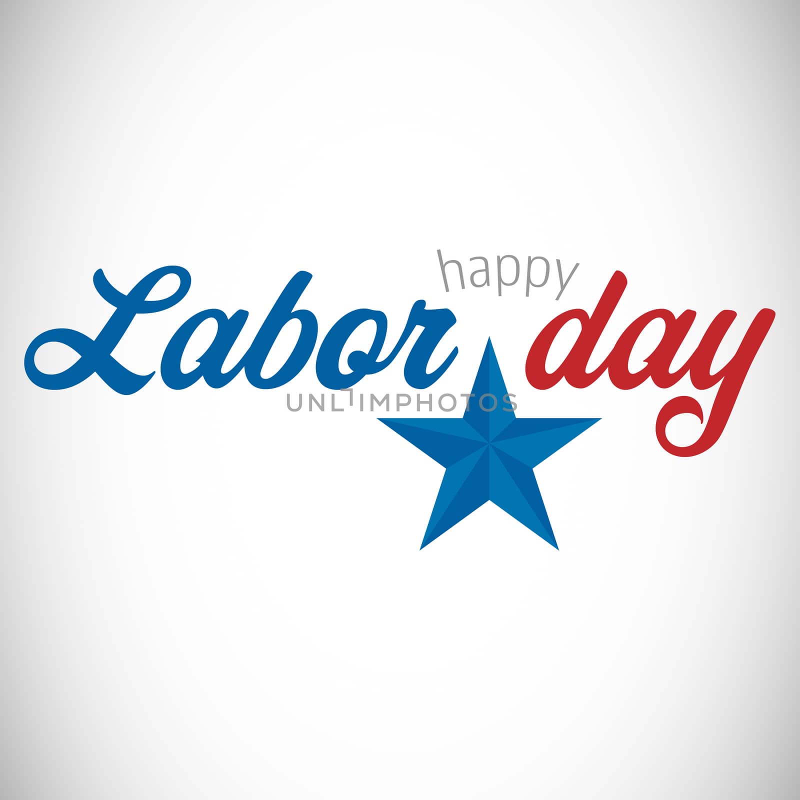 Digital composite image of happy labor day text with star shape by Wavebreakmedia