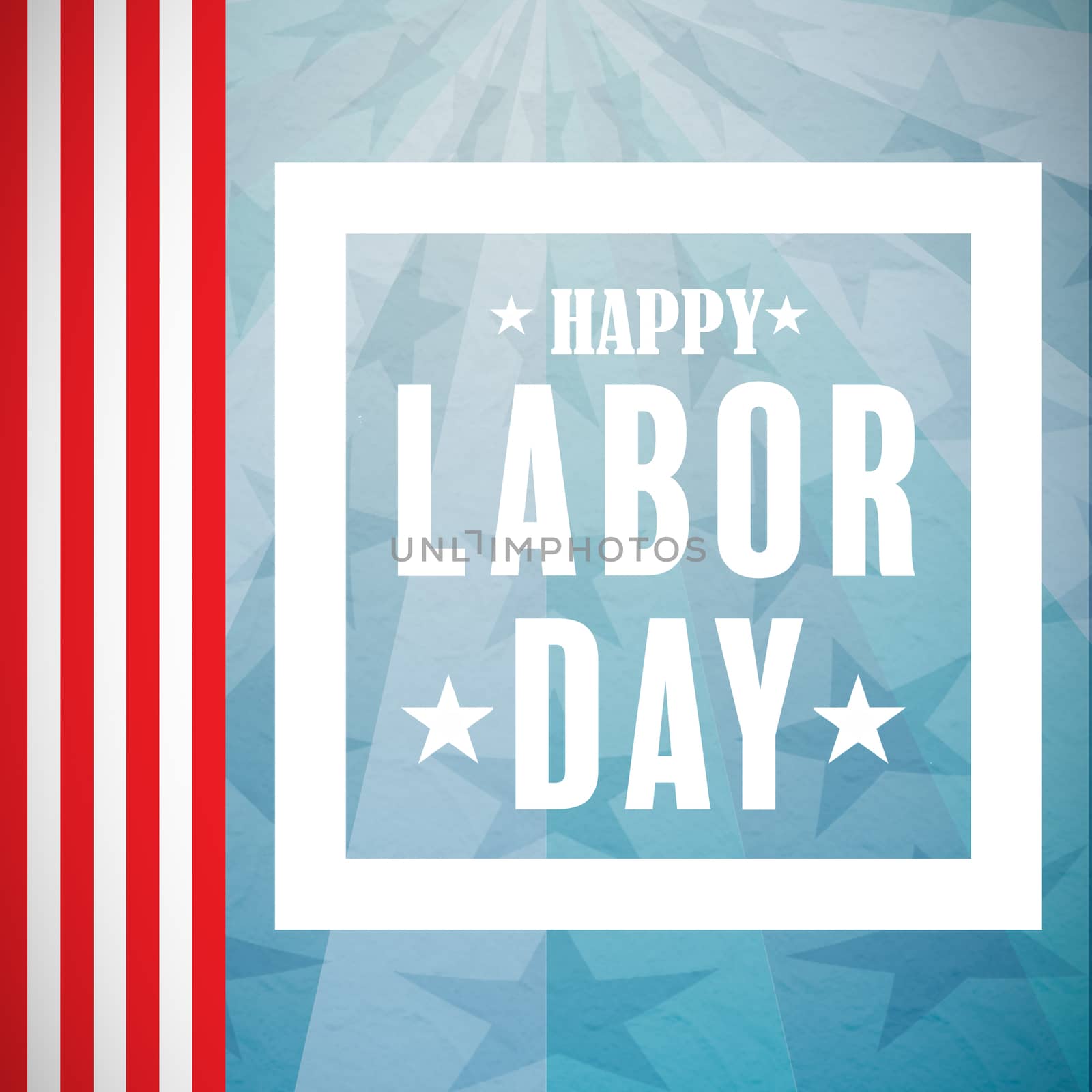 Composite image of happy labor day poster against digitally generated background