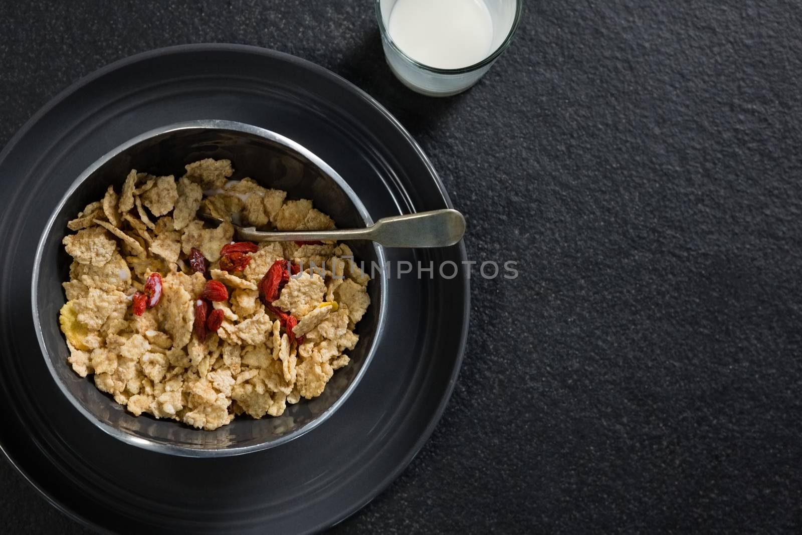 Breakfast cereals in bowl by Wavebreakmedia