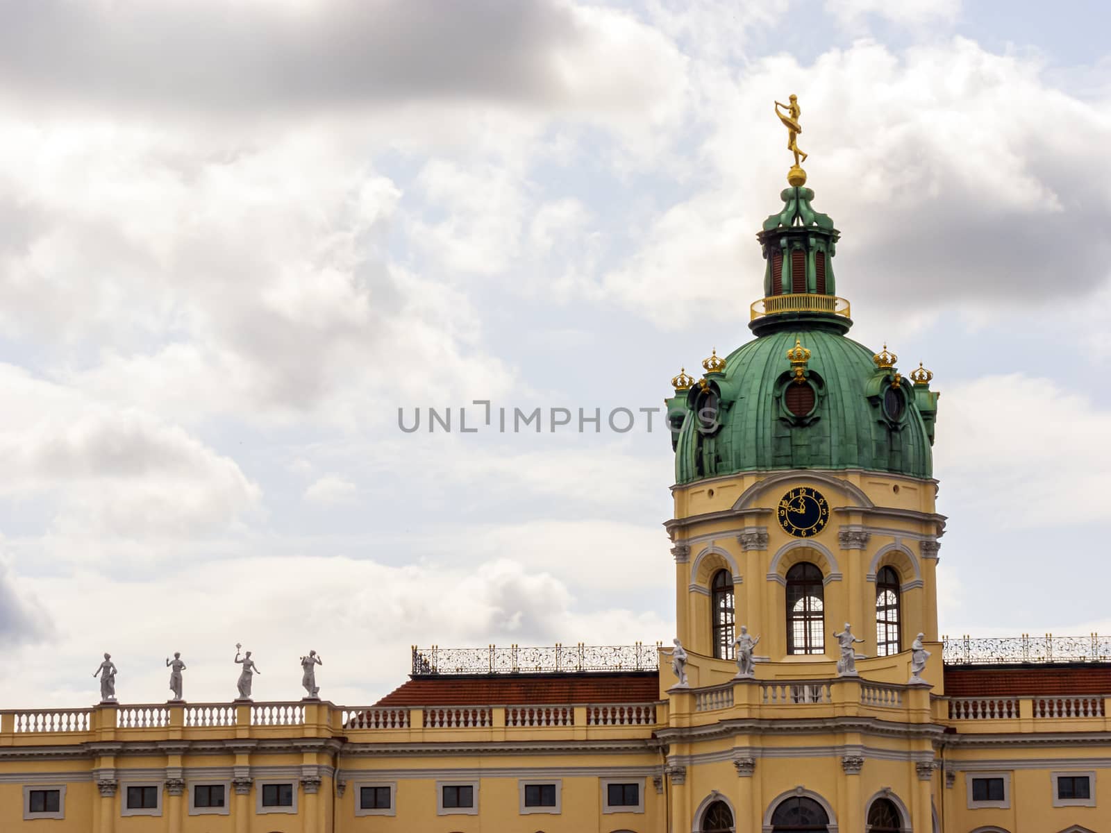 Berlin, Germany - August 16, 2019: View of Charlottenburg palace in Berlin Germany