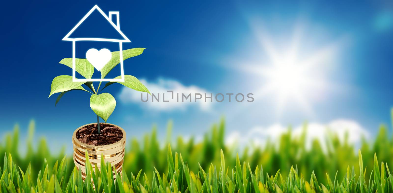 Composite image of grass growing outdoors by Wavebreakmedia