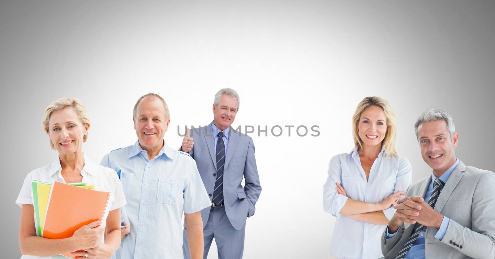 Digital composite of Old business people