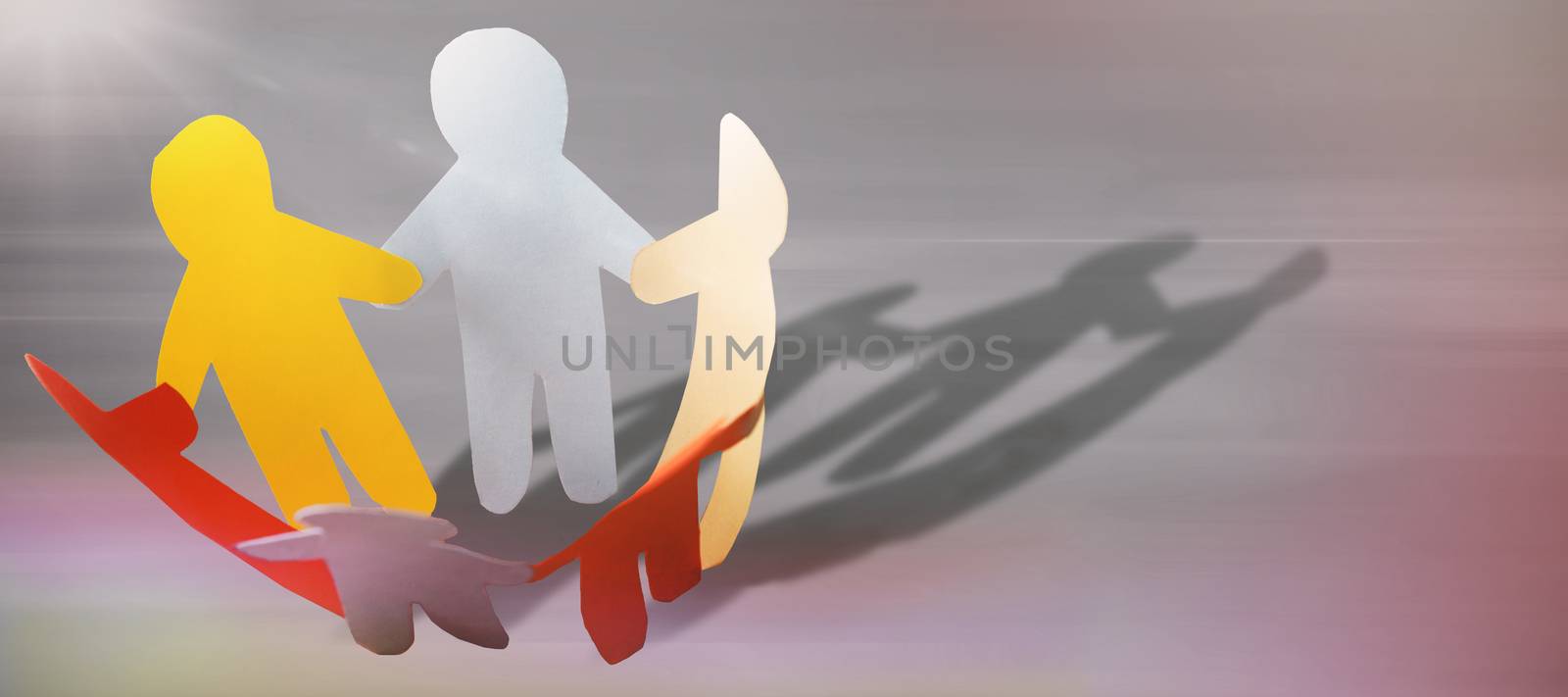 Composite image of man holding hands in circle by Wavebreakmedia