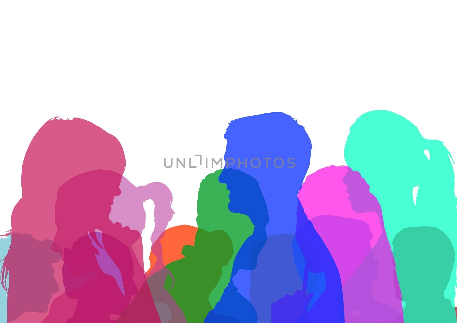 color silhouette of people by Wavebreakmedia