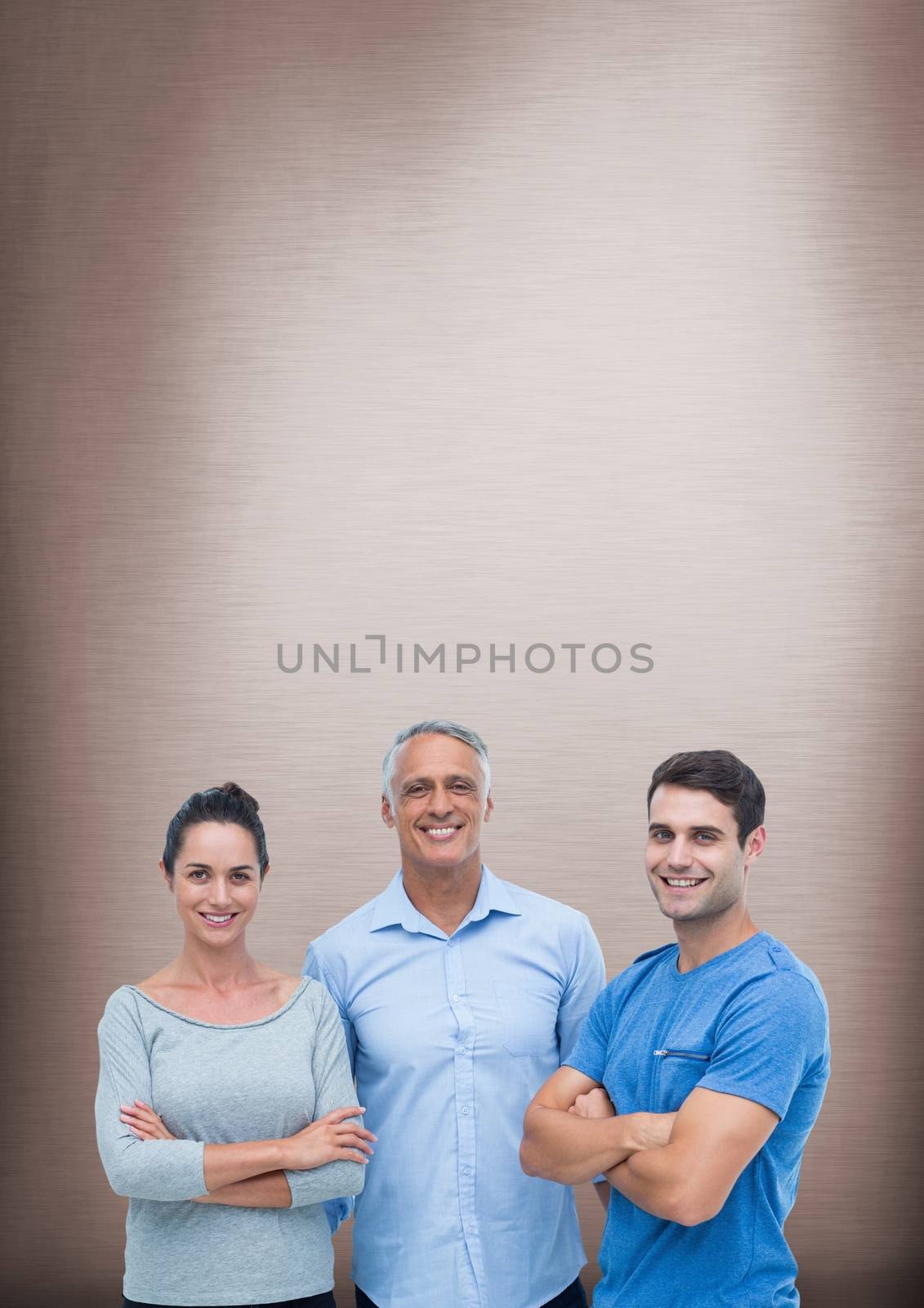 Digital composite of Creative people with brown background
