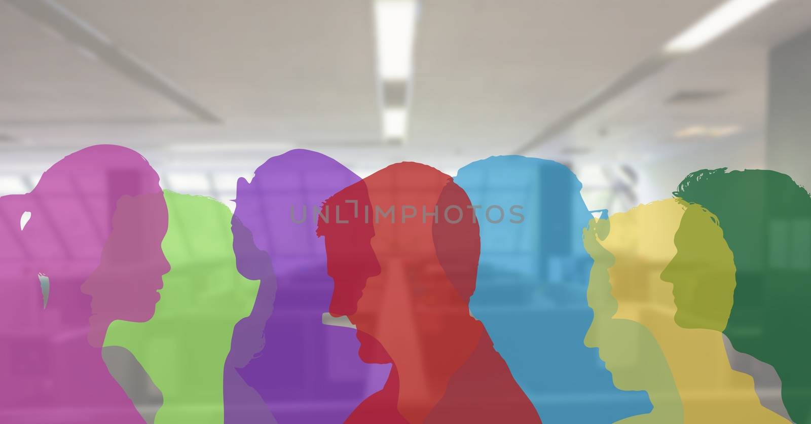 color silhouette of people in the office by Wavebreakmedia