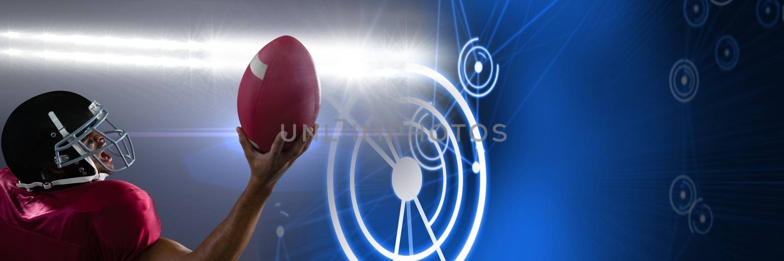 American football player with technology transition by Wavebreakmedia