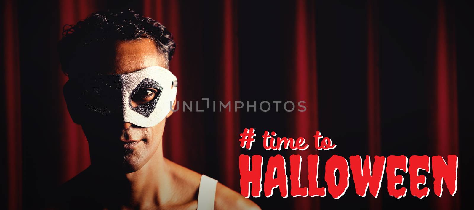 Composite image of digital composite image of time to halloween text by Wavebreakmedia