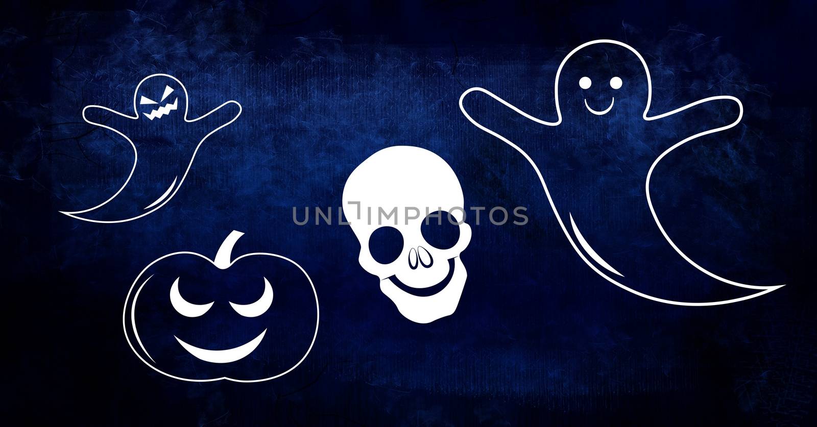 Scary dark halloween illustrations by Wavebreakmedia